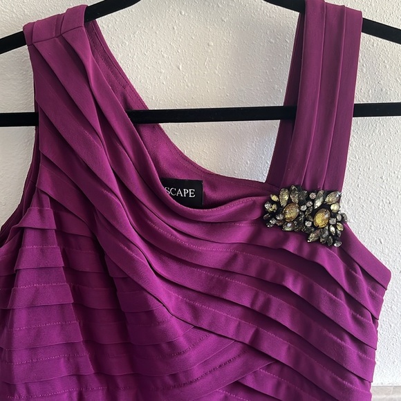 XSCAPE side zipper dress with stretch size 12P - Picture 4 of 6